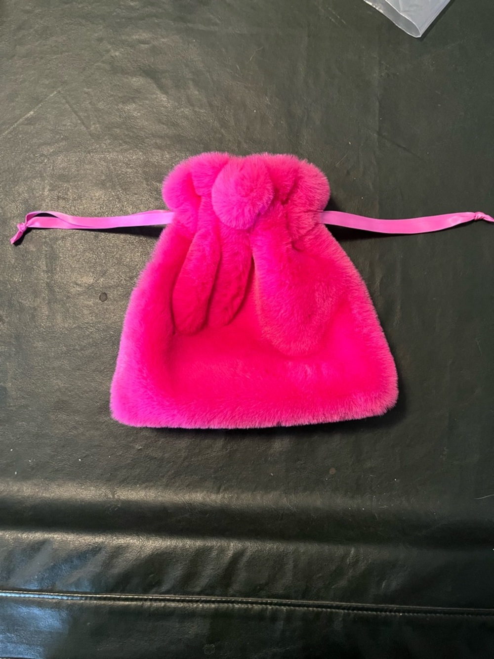 Ulta Beauty Hot Pink Cinch Faux Fur Bag
